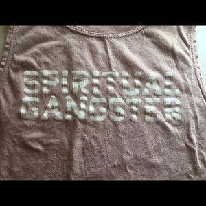 Spiritual Gangster light pink tank top